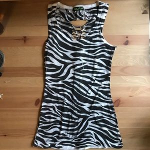 Cut out Zebra Top
